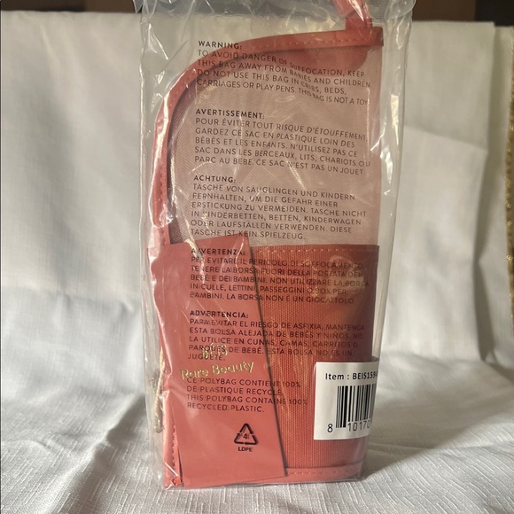 BEIS x Rare Beauty Brush Case - beautiful signature coral color with gold zipper - Picture 2 of 2